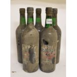Five bottles of Offley Boa Vista vintage port, 1970 (5) Labels poor, bottles very soiled