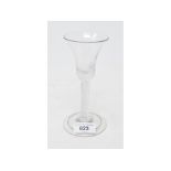An ale glass, with an air twist stem and folded rim foot, 16 cm high Report by GH Good condition. No