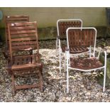 Four garden chairs (4)