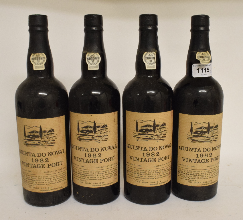 Four bottles of Quinta Do Noval vintage port, 1982 (4)