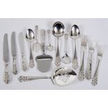 A part table service of David Andersen silver plated cutlery, with boxes (qty) See illustration