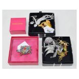 A Butler & Wilson turtle brooch, boxed, a dancing couple brooch, and other Butler & Wilson items