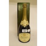 A bottle of Dom Ruinart 250th Anniversary champagne, 1979, with box Report by RB looks like it has