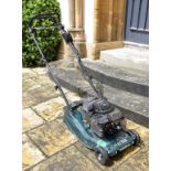 A Hayter Harrier 41 petrol lawn mower