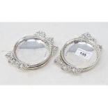 A set of six silver bon bon dishes, with pierced handles, London 1905, approx. 12.3 ozt, 13 cm wide