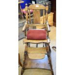 A child's high chair, other assorted chairs and stools (qty)