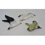 A Beswick Green Woodpecker wall plaque, 1344/1, a Seagull wall plaque, style 1, 658/4, and