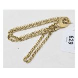 A 9ct gold three curb link bracelet, with oversized clasp, approx. 39.3 g