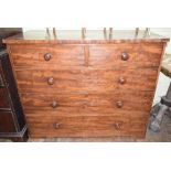 A Victorian mahogany chest, of two short and three long drawers, 118 cm wide, a dresser, a bureau, a