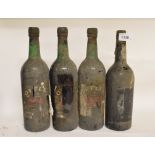 Four bottles of Offley Boa Vista vintage port, 1970 (4) Labels poor, bottles very soiled