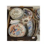 Assorted Mason's Ironstone plates and bowls (box)