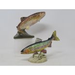 A Beswick Golden Trout, 1246, and another Trout, 2087, both gloss (2)