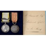 Hanwell Family: A pair of medals, awarded to Joseph Hanwell RA, comprising a Crimea Medal, with