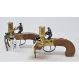 A reproduction flintlock tinder box, and another similar (2)