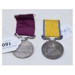 A Baltic 1854-1855 Medal, engraved E Daniels RN HMS Cressy, and a QVR LS & GC Medal, awarded to 2146