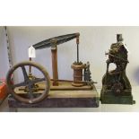 A model, of a stationary engine, 29 cm high, and a model of a beam engine, 37 cm wide (2) Report