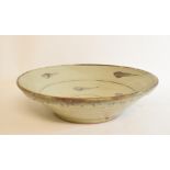 A Leach Pottery St Ives pottery bowl, impressed J W (probably Joanna Wason), 34 cm diameter, a