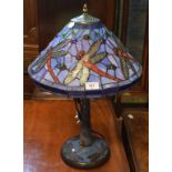 A Tiffany style lamp, 53 cm high Report by RB Modern