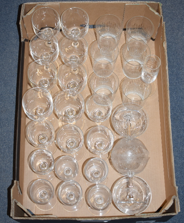 LOT WITHDRAWN Assorted part suites of Baccarat drinking glasses (box)