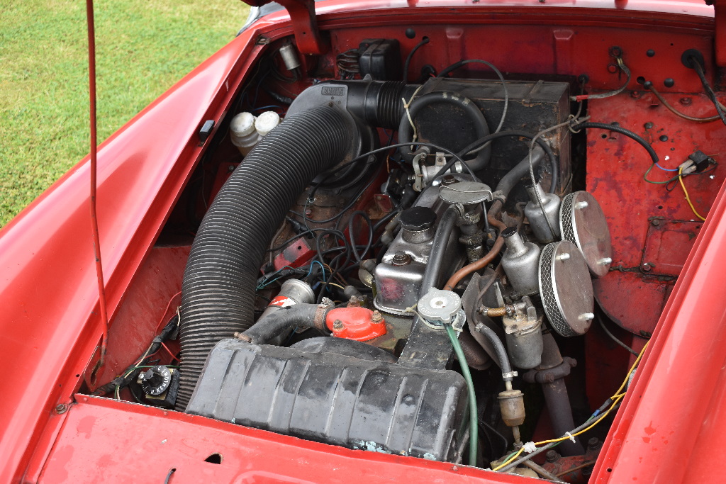 A 1967 MG Midget Mk III, registration number PLB 425E, red. The MG Midget is a no frills two seat - Image 6 of 6