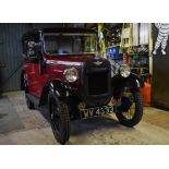 A 1933 Austin 7 box saloon, registration number WV 4333, chassis number B8-8397, engine number