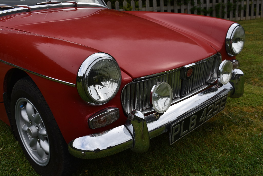 A 1967 MG Midget Mk III, registration number PLB 425E, red. The MG Midget is a no frills two seat - Image 3 of 6