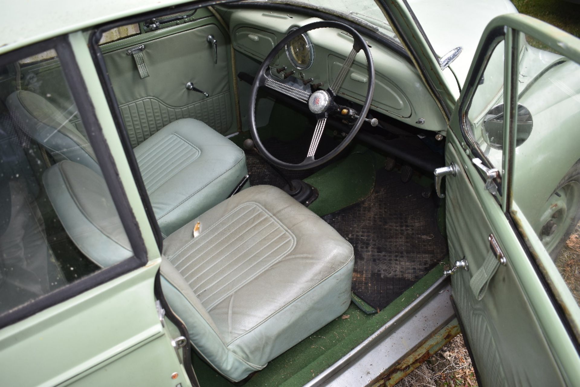 A 1956 Morris Minor two door saloon project, registration number URY 219, Porcelain green. This - Image 2 of 6