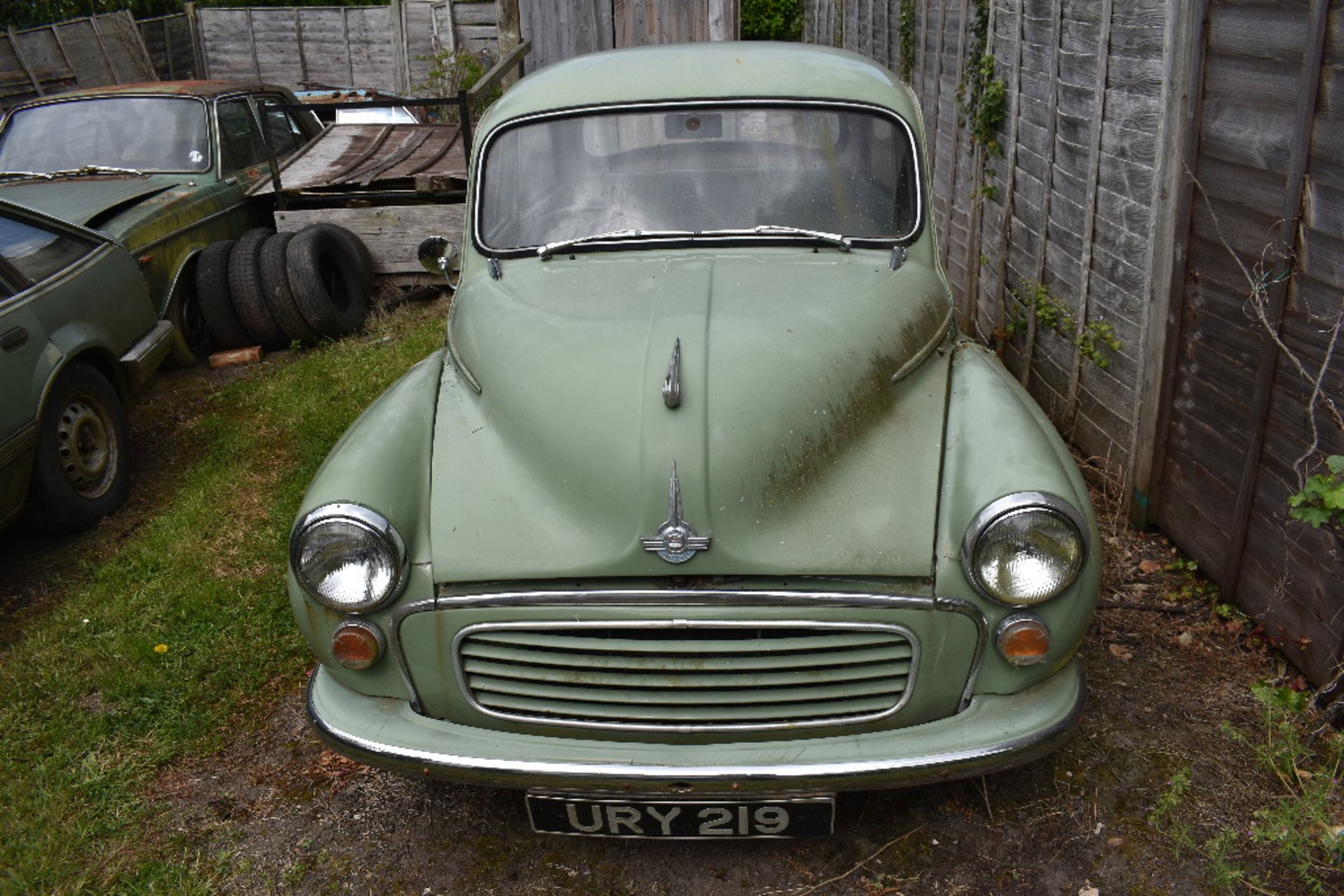 A 1956 Morris Minor two door saloon project, registration number URY 219, Porcelain green. This - Image 4 of 6