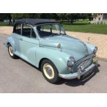 EXTRA LOT: A 1965 Morris Minor post production convertible, registration number HYE 9C, Smoke