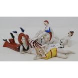 A porcelain bathing beauty, and four others similar (5) Modern