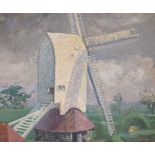 Rudolf Helmut Sauter (1895-1977), Sails Ride The Summer Storm, oil on board, label verso, 35 x 43 cm