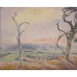 Rudolf Helmut Sauter (1895-1977), Gateway into Wales (from Oyster Hill), oil on board, signed,