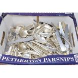 A part table service of silver plated RASC St James' type pattern cutlery, and other cutlery (box)