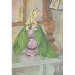 Rudolf Helmut Sauter (1895-1977), After The Ballet (Chestnut bloom in vase), oil on board, signed,