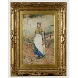 Walter Langley (1852-1922), The Lass Who Loves a Sailor, watercolour, signed, dated 1892 and