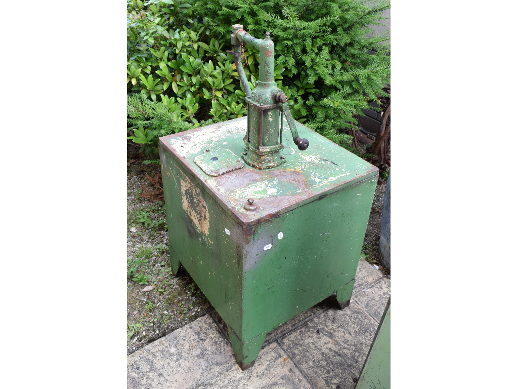 A Castrol oil cabinet, with pump, 66 cm wide