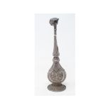 An Indian silver coloured metal rosewater sprinkler, 31 cm high