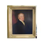 English school, 19th century, a head and shoulders portrait of a gentleman wearing a cravat, oil