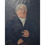 English school, 19th century, a portrait of a portly gentleman, oil on canvas, 78 x 61 cm and his