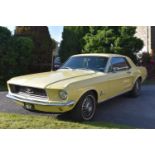 A 1968 Ford Mustang coupé 289 V8, registration number NSC 161F, chassis number 8R01C150713, engine