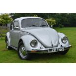 A 1977 Volkswagen Beetle Silver Jubilee limited edition, registration number RTE 447S, silver. The