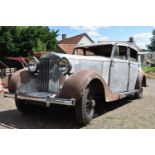 A 1939 Rolls-Royce Wraith 25/30 Park Ward sports saloon project, registration number LMF 757,