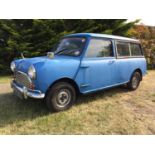 A 1966 Austin Mini Countryman, registration number FTP 582D, chassis number AAW7/870224, engine