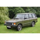 A 1989 Range Rover Classic four door, registration number RRC 16X, Lincoln green. The classic