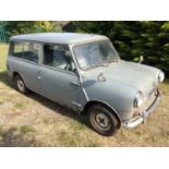 A 1964 Austin Mini Countryman, registration number FPJ 27B, chassis number AAW7/579272, engine