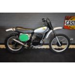 A 1973 Honda CR250M Elsinore, unregistered, silver. Honda?s first two-stroke production