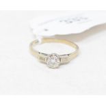 **Revised estimate** An 18ct gold and solitaire diamond ring, approx. ring size S Report by GH Gross