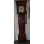 A longcase clock, the 28 cm diameter painted dial signed J. Keys Exeter, with Roman numerals,
