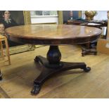 A Victorian rosewood centre table, on an octagonal baluster column, 137 cm diameter See illustration