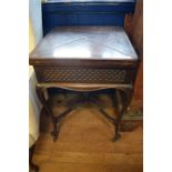 A late 19th century mahogany envelope card table, on cabriole legs, 54 cm wide